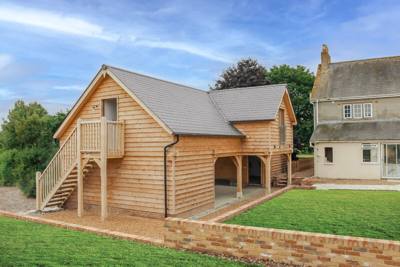 Garage with living space above