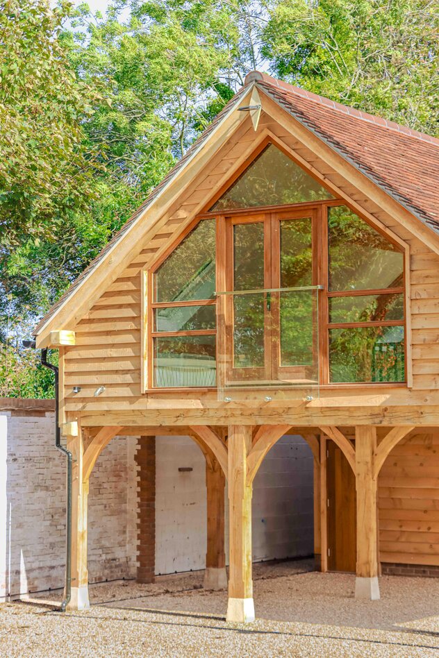 Glazed Gable Balcony Above Garage